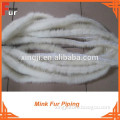 High Quality Natural White Mink Fur Trim